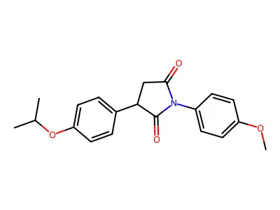 1-(4-Methoxyphenyl)-3-[4-(propan-2-yloxy)phenyl]pyrrolidine-2,5-dione structure