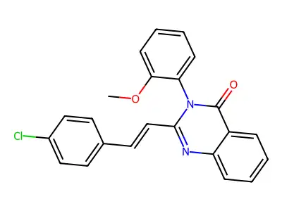 2-[(E)-2-(4-chlorophenyl)ethenyl]-3-(2-methoxyphenyl)quinazolin-4-one structure