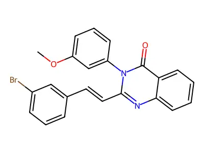 2-[(E)-2-(3-bromophenyl)ethenyl]-3-(3-methoxyphenyl)quinazolin-4-one structure