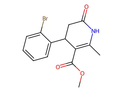 Methyl 4-(2-bromophenyl)-2-methyl-6-oxo-1,4,5,6-tetrahydropyridine-3-carboxylate structure