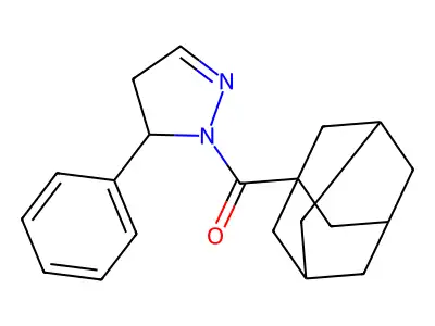 1-Adamantyl-(3-phenyl-3,4-dihydropyrazol-2-yl)methanone structure