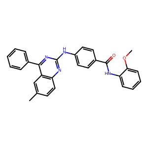 N-(2-methoxyphenyl)-4-[(6-methyl-4-phenylquinazolin-2-yl)amino]benzamide structure