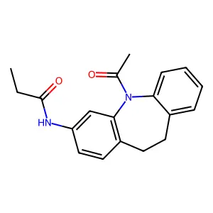N-(11-acetyl-5,6-dihydrobenzo[b][1]benzazepin-2-yl)propanamide structure