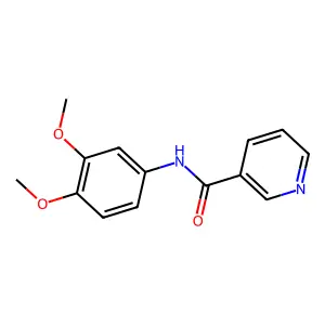 N-(3,4-dimethoxyphenyl)pyridine-3-carboxamide structure