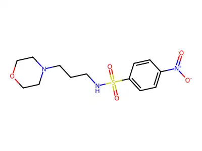 N-(3-morpholin-4-ylpropyl)-4-nitrobenzenesulfonamide structure