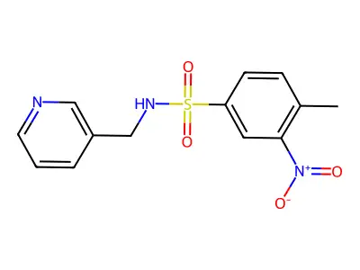 4-methyl-3-nitro-N-(pyridin-3-ylmethyl)benzenesulfonamide structure