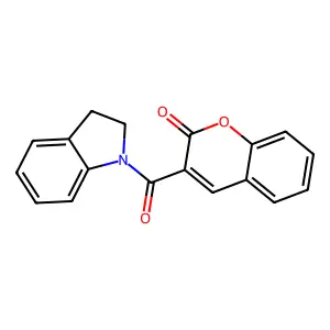 3-(2,3-Dihydroindole-1-carbonyl)chromen-2-one structure
