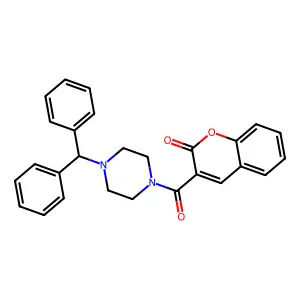 3-{[4-(Diphenylmethyl)piperazinyl]carbonyl}chromen-2-one structure