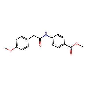 Methyl 4-{[(4-methoxyphenyl)acetyl]amino}benzoate structure