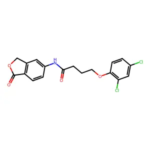 4-(2,4-dichlorophenoxy)-N-(1-oxo-1,3-dihydro-2-benzofuran-5-yl)butanamide structure