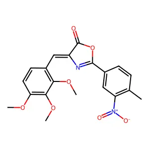 (4Z)-2-(4-methyl-3-nitrophenyl)-4-(2,3,4-trimethoxybenzylidene)-1,3-oxazol-5(4H)-one structure