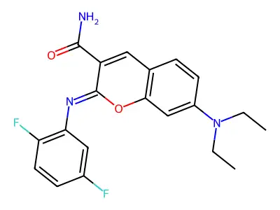 (2Z)-7-(diethylamino)-2-[(2,5-difluorophenyl)imino]-2H-chromene-3-carboxamide structure