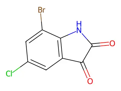 7-bromo-5-chloro-2,3-dihydro-1H-indole-2,3-dione structure