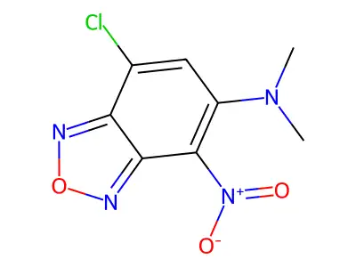 7-chloro-N,N-dimethyl-4-nitro-2,1,3-benzoxadiazol-5-amine structure