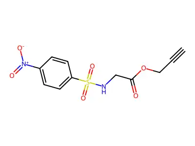 Prop-2-ynyl 2-[(4-nitrophenyl)sulfonylamino]acetate structure
