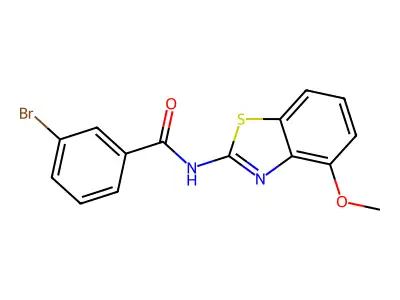 3-bromo-N-(4-methoxy-1,3-benzothiazol-2-yl)benzamide structure