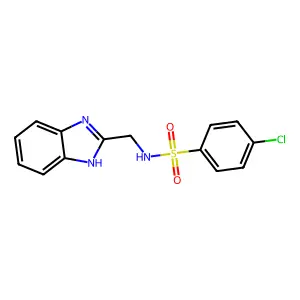 N-(1H-benzimidazol-2-ylmethyl)-4-chlorobenzenesulfonamide structure