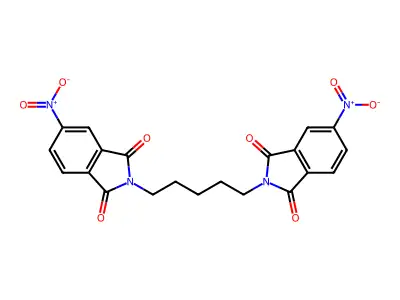5-Nitro-2-[5-(5-nitro-1,3-dioxoisoindol-2-yl)pentyl]isoindole-1,3-dione structure