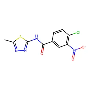 4-chloro-N-(5-methyl-1,3,4-thiadiazol-2-yl)-3-nitrobenzamide structure