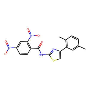N-[4-(2,5-dimethylphenyl)-1,3-thiazol-2-yl]-2,4-dinitrobenzamide structure