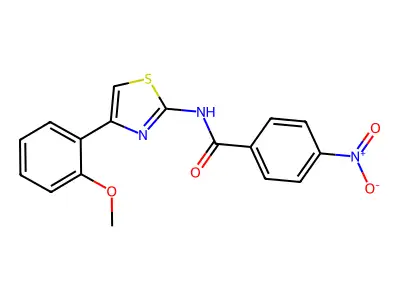 N-[4-(2-methoxyphenyl)-1,3-thiazol-2-yl]-4-nitrobenzamide structure