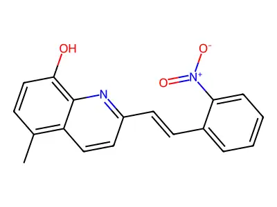 5-Methyl-2-[2-(2-nitrophenyl)ethenyl]quinolin-8-ol structure