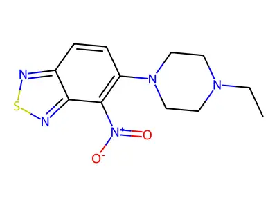 5-(4-Ethylpiperazin-1-yl)-4-nitro-2,1,3-benzothiadiazole structure
