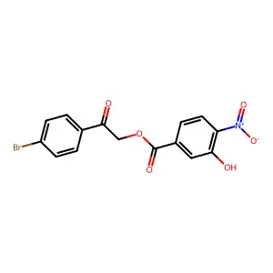 2-(4-Bromophenyl)-2-oxoethyl 3-hydroxy-4-nitrobenzoate structure