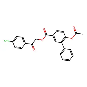 [2-(4-Chlorophenyl)-2-oxoethyl] 4-acetyloxy-3-phenylbenzoate structure