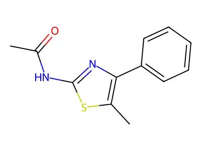 N-(5-methyl-4-phenyl-1,3-thiazol-2-yl)acetamide structure