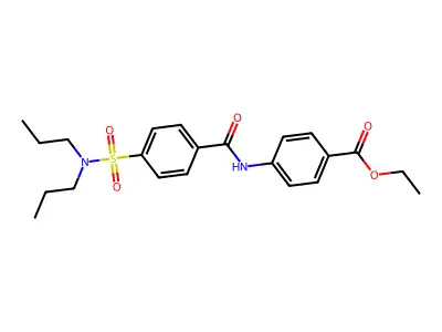 ethyl 4-(4-(N,N-dipropylsulfamoyl)benzamido)benzoate structure