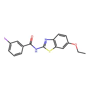 N-(6-ethoxy-1,3-benzothiazol-2-yl)-3-iodobenzamide structure
