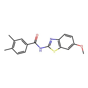 N-(6-methoxy-1,3-benzothiazol-2-yl)-3,4-dimethylbenzamide structure