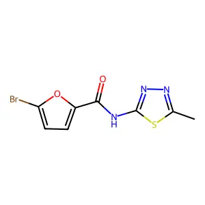 5-bromo-N-(5-methyl-1,3,4-thiadiazol-2-yl)furan-2-carboxamide structure