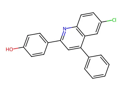 4-(6-Chloro-4-phenylquinolin-2-yl)phenol structure