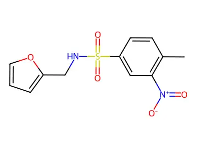 N-Furan-2-ylmethyl-4-methyl-3-nitro-benzenesulfonamide structure