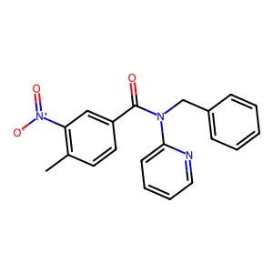 N-苄基-4-甲基-3-硝基-N-吡啶-2-基苯甲酰胺 structure