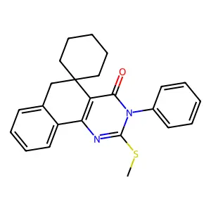 2-methylsulfanyl-3-phenylspiro[6H-benzo[h]quinazoline-5,1'-cyclohexane]-4-one structure