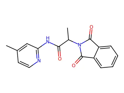 2-(1,3-dioxoisoindol-2-yl)-N-(4-methylpyridin-2-yl)propanamide structure