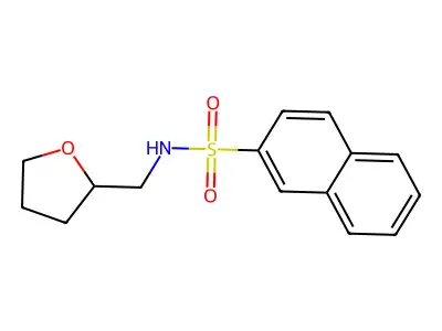 N-(oxolan-2-ylmethyl)naphthalene-2-sulfonamide structure