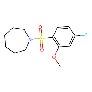 1-(4-Fluoro-2-methoxyphenyl)sulfonylazepane structure