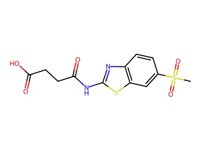 4-[(6-Methylsulfonyl-1,3-benzothiazol-2-yl)amino]-4-oxobutanoic acid structure