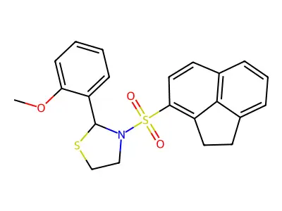 3-((1,2-Dihydroacenaphthylen-3-yl)sulfonyl)-2-(2-methoxyphenyl)thiazolidine structure