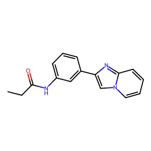 N-(3-imidazo[1,2-a]pyridin-2-ylphenyl)propanamide structure