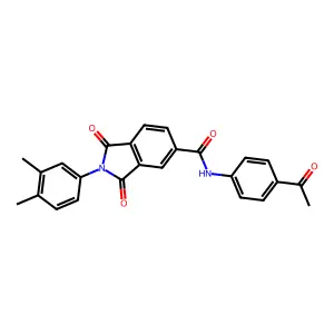 N-(4-acetylphenyl)-2-(3,4-dimethylphenyl)-1,3-dioxoisoindole-5-carboxamide structure