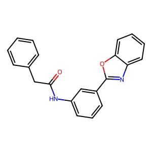 N-[3-(1,3-benzoxazol-2-yl)phenyl]-2-phenylacetamide structure