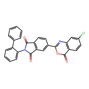 5-(7-Chloro-4-oxo-3,1-benzoxazin-2-yl)-2-(2-phenylphenyl)isoindole-1,3-dione structure