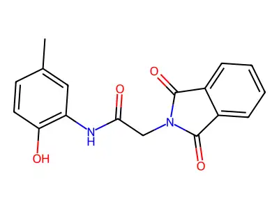 2-(1,3-dioxoisoindol-2-yl)-N-(2-hydroxy-5-methylphenyl)acetamide structure