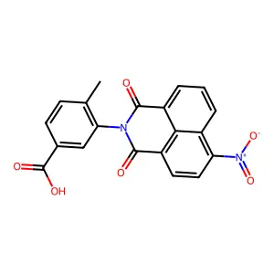 4-methyl-3-(6-nitro-1,3-dioxo-1H-benzo[de]isoquinolin-2(3H)-yl)benzoic acid structure