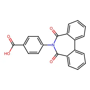 4-(5,7-dioxo-5,7-dihydro-6H-dibenzo[c,e]azepin-6-yl)benzoic acid structure
